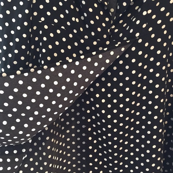 Black polka-dot mid-dress - Picture 4 of 8